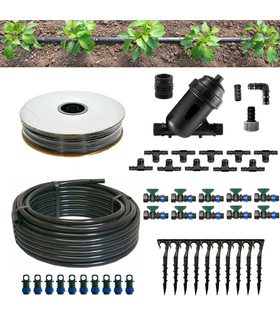 Kit Irrigazione a Goccia 200 mq passo 30 cm Manichetta Ala Leggera Con Filtro