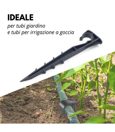 Kit 100 Picchetti reggitubo fine linea per ala gocciolante