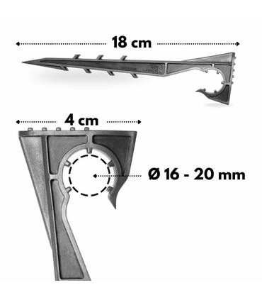 Kit 50 Picchetti reggitubo fine linea per ala gocciolante