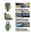 Kit Irrigazione a Goccia Fast 100 mq ø 16 mm passo 20 cm con Valvole a Innesto Manichetta Ala Leggera