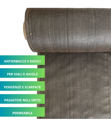 Telo Rete Pacciamatura Marrone Larg. 105 cm | 100 gr/mq