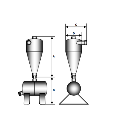 Filtro Idrociclone Minivortex Acciaio Verniciato separatore per sabbia pulizia acqua