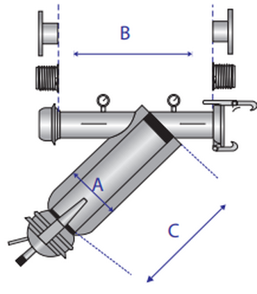 Filtro a rete Sferico in Acciaio Zincato