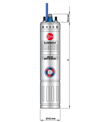 MOTORE PEDROLLO SOMMERSA PER ELETTROPOMPA DA 4" TRIFASE 4PD RIAVVOLGIBILE