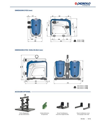 Pedrollo DG-BLU 5 Sistema di pressurizzazione automatico con Inverter HP 1,5 con Inverter